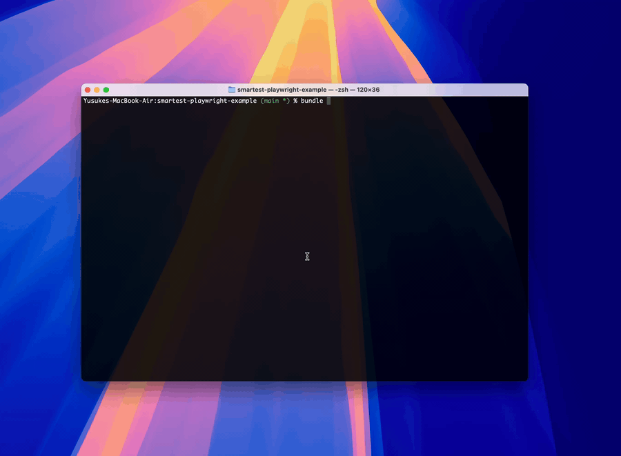 Playwright browser test running from Smartest